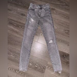 Express Light Gray Skinny Jeans